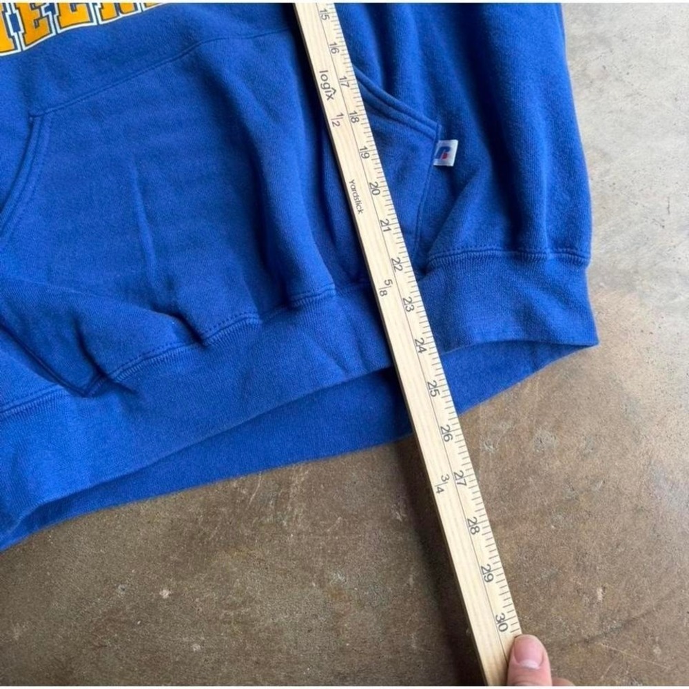 Vintage 90s Russell Athletic blue vintage cheerleading hoodie - Picture 7 of 7